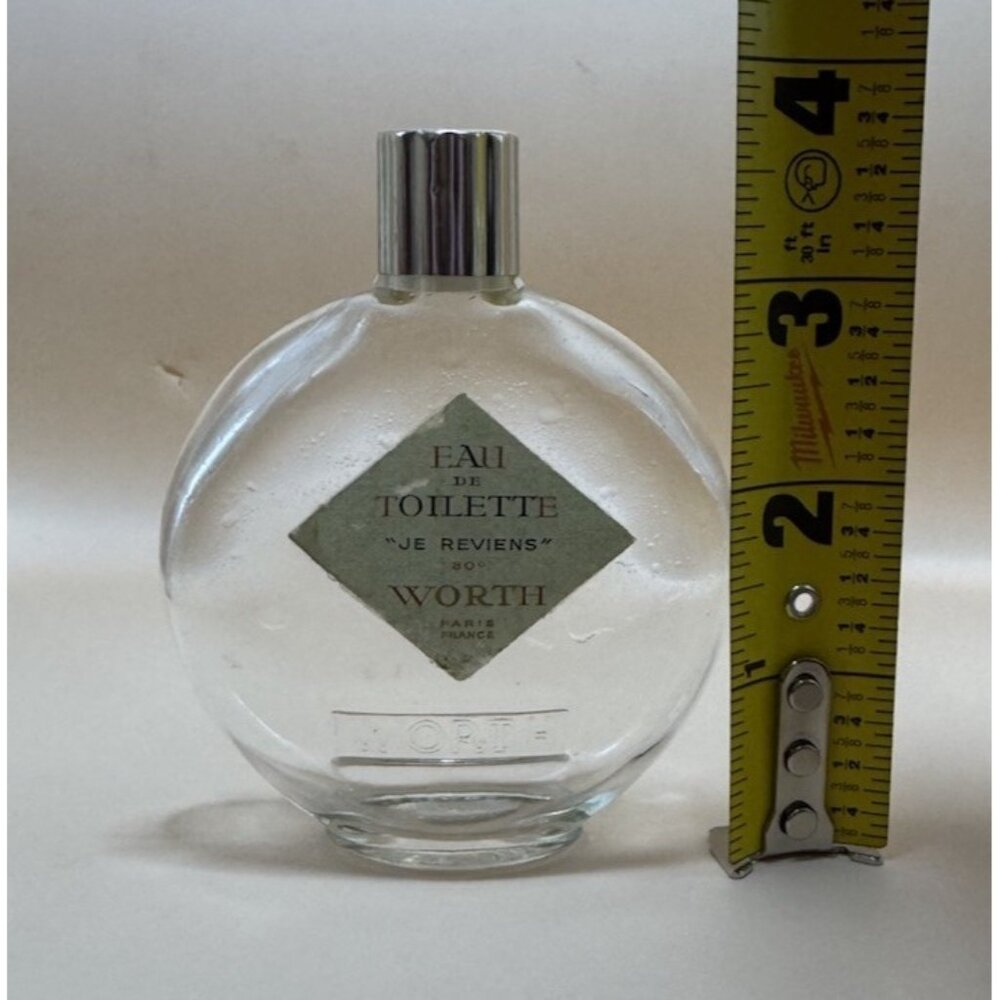 Vintage 1940s Lalique Worth Je Reviens Paris, Empty Perfume Bottle.